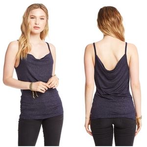 NWT Chaser Drape Back Glitter Navy  Cami Tank Medium Taylor Swift Eras Tour